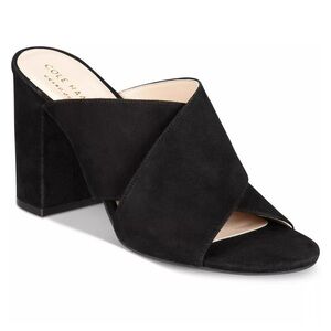 COLE HAAN
Gabby Slip-On Block-Heel Sandals suede Black size 6 B